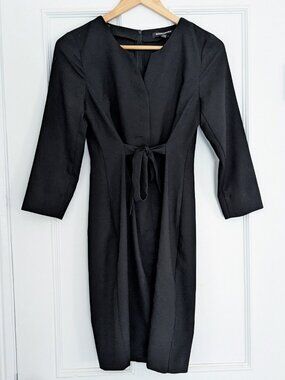 BANANA REPUBLIC Black Midi Dress US 2‎